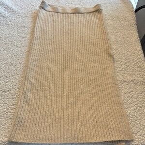 American Eagle Outfitters Tan Midi Pencil Skirt